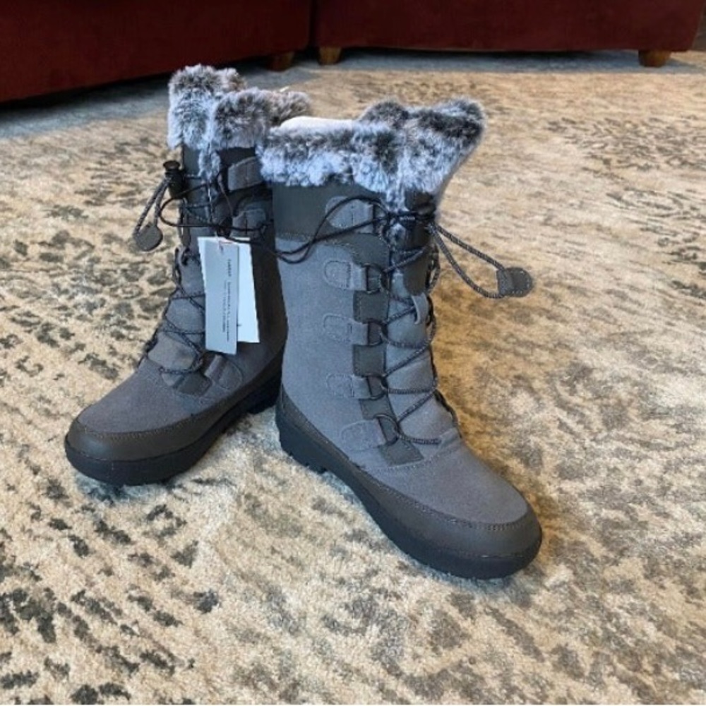 Girls Grey Alberta Tall Winter Boots - All in Motion